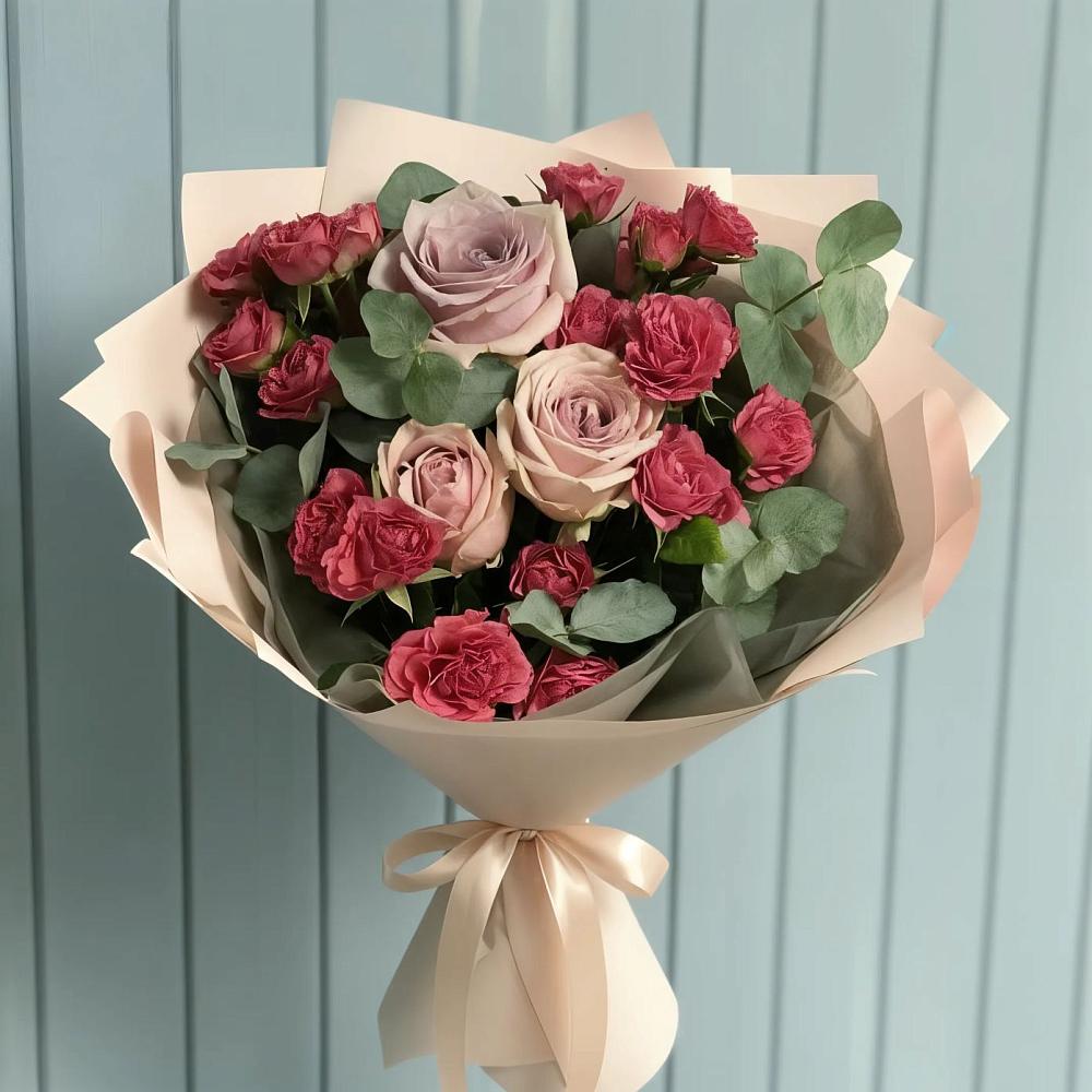 Букет цветов из: Гвоздики и Розы в Макушино