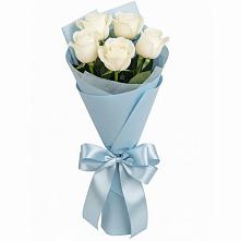 Букет 5 Белых роз Проуд в Макушино