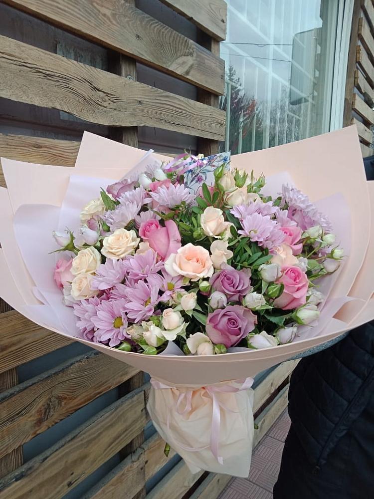 Букет цветов из: Розы и Хризантемы в Макушино