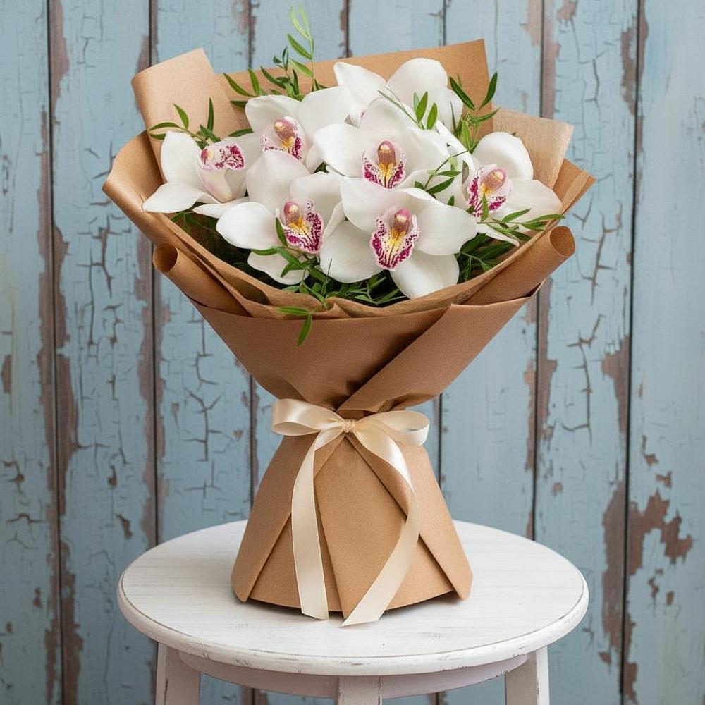 Букет цветов из: Орхидеи и Розы в Макушино