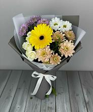 Букет цветов из:  Розы, Герберы и Хризантемы в Макушино