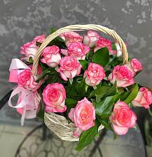 Цветочная композиция из Розы в корзине в Макушино