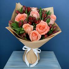 Букет цветов из:  Розы и Альстромерии #REPLACE_PRED# Макушино