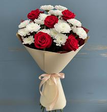 Букет цветов из:  Розы и Хризантемы в Макушино
