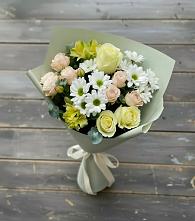 Букет цветов из:  Альстромерии, Розы и Хризантемы в Макушино