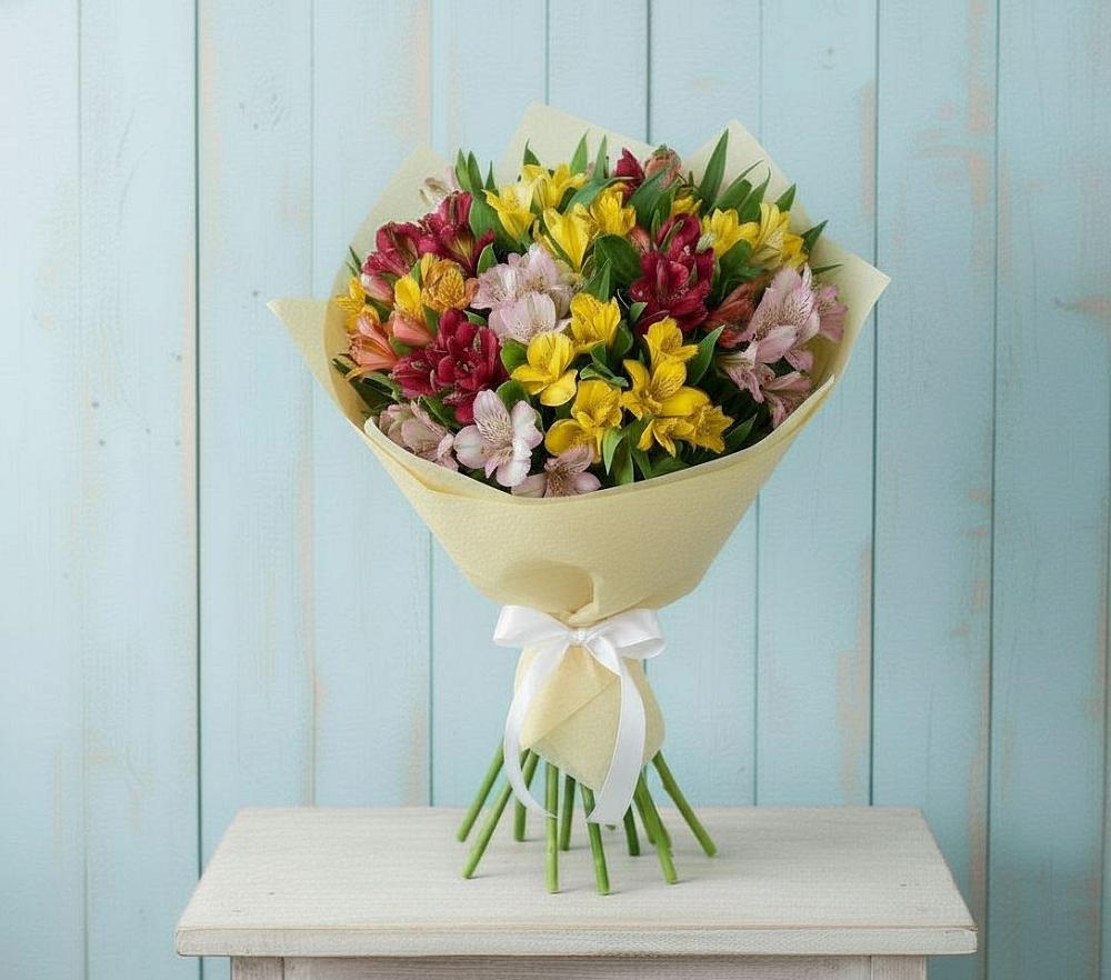Букет цветов из: Альстромерии в Макушино