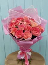 Букет 15 Розовых роз Равель в Макушино