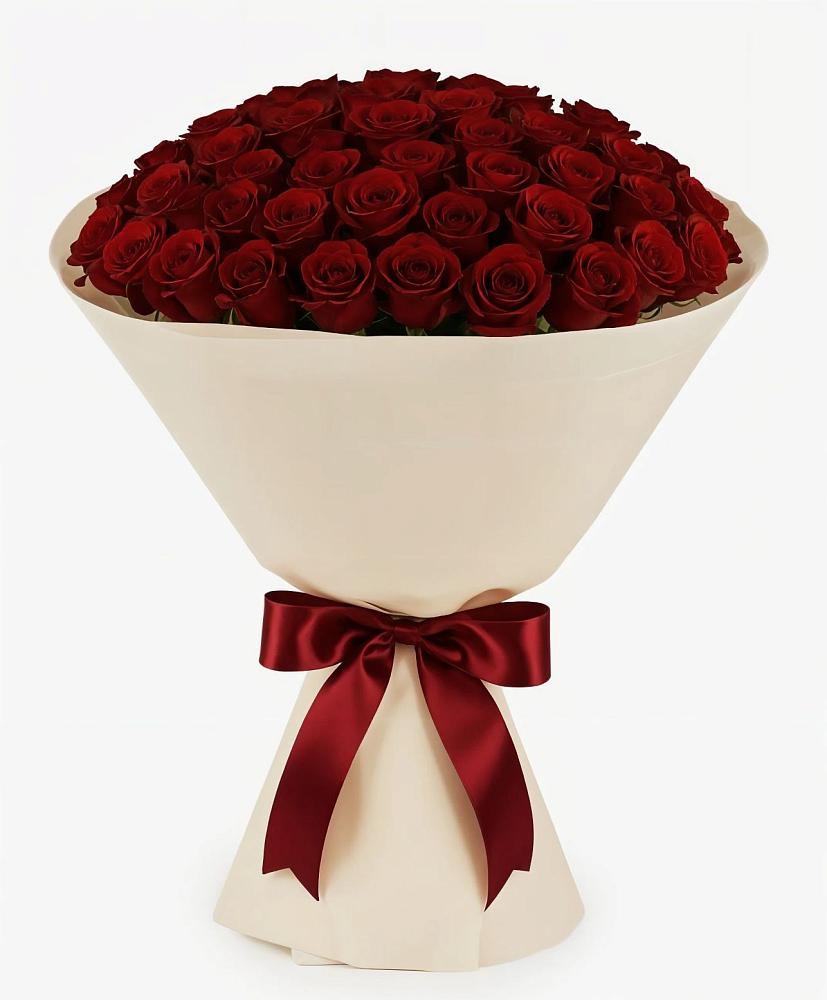 Букет 101 Бордовая роза Блэк Бакарра в Макушино